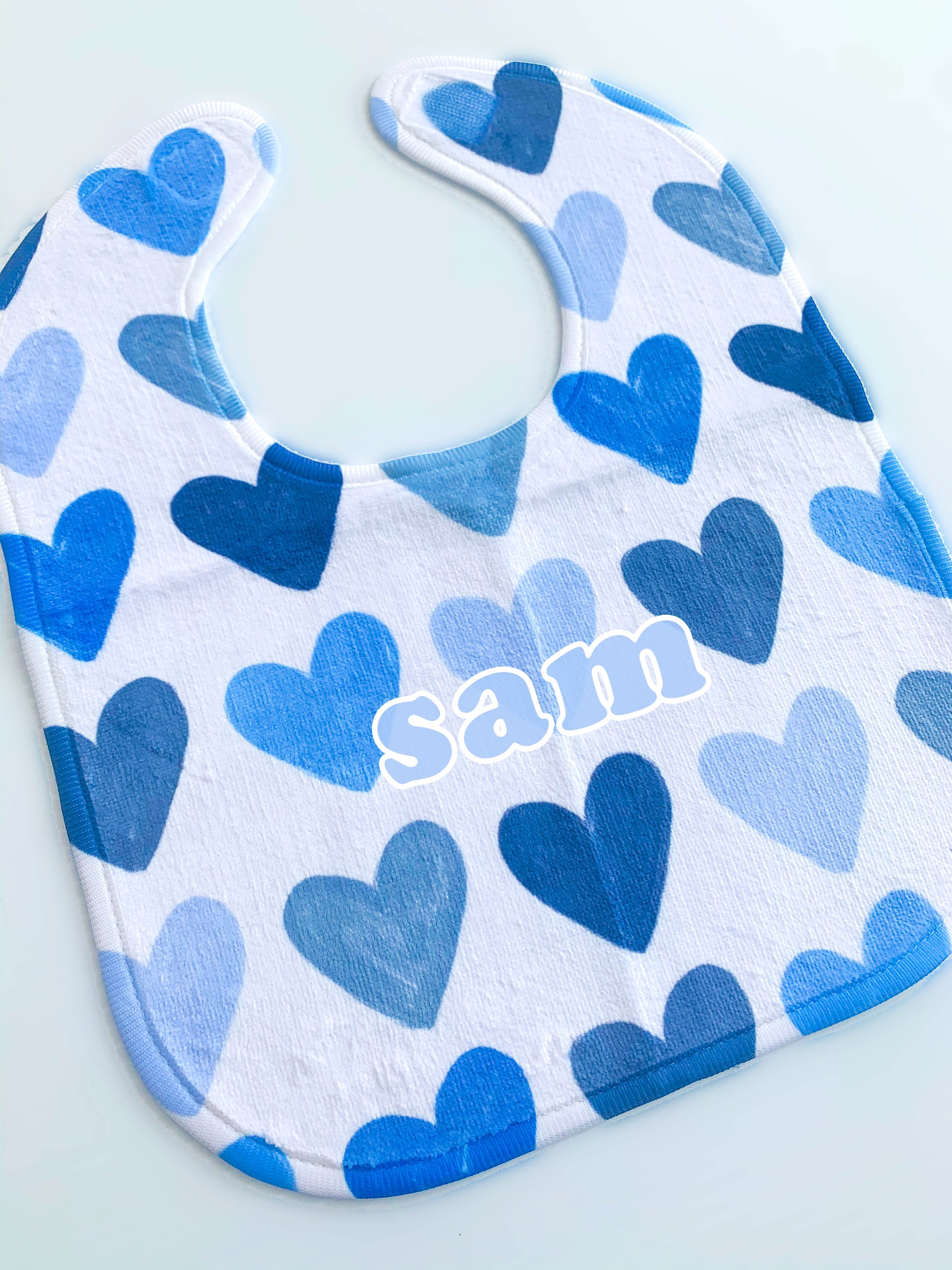 Painted Hearts Baby Bib