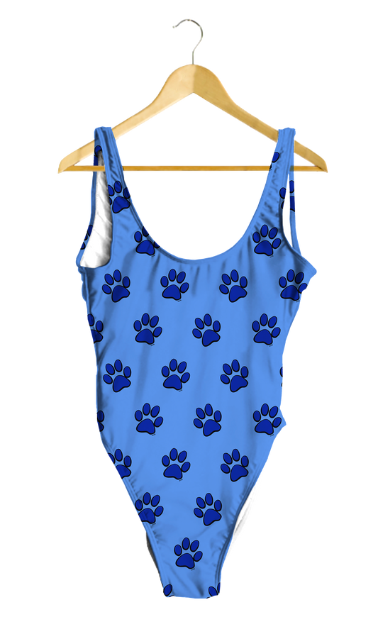 Blue Paw Prints One-Piece