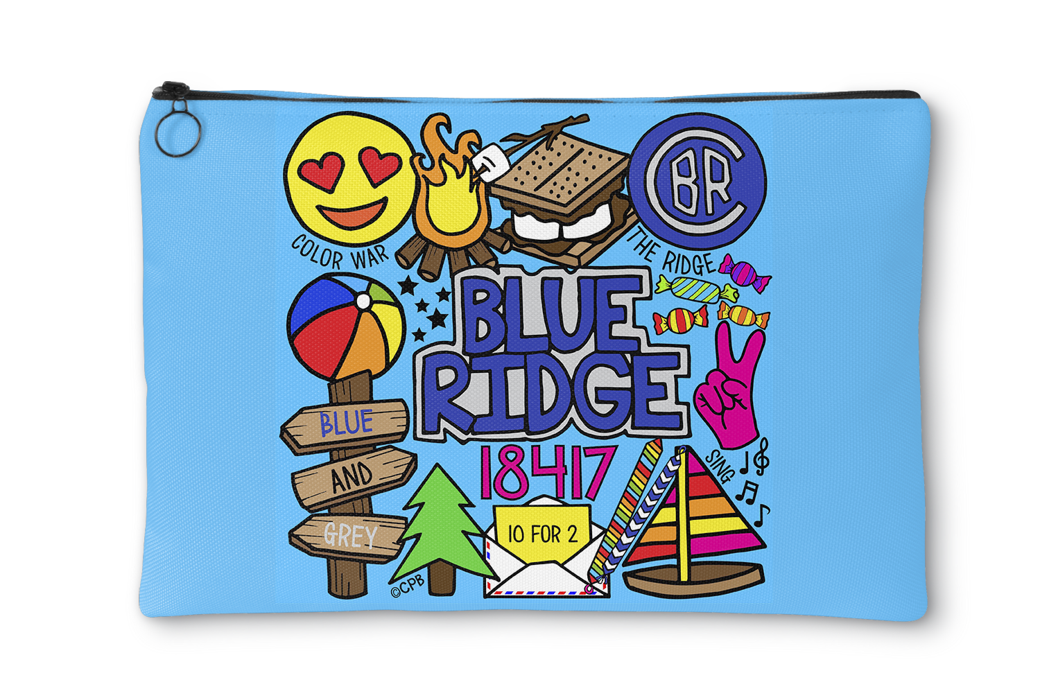 Camp Collages Accessory Pouch