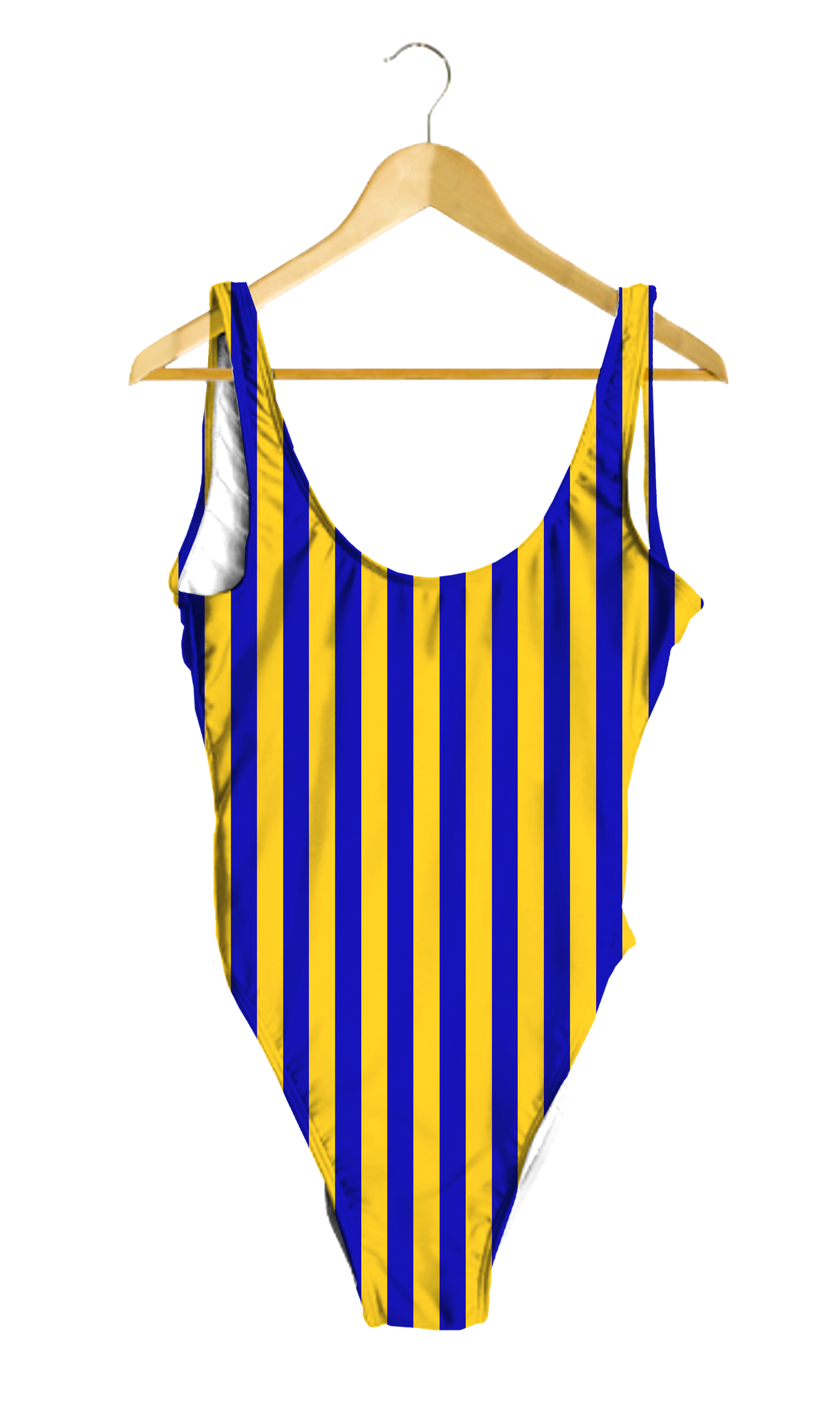 Blue & Yellow Striped One-Piece