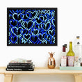 Load image into Gallery viewer, Blue Electric Love Framed Print