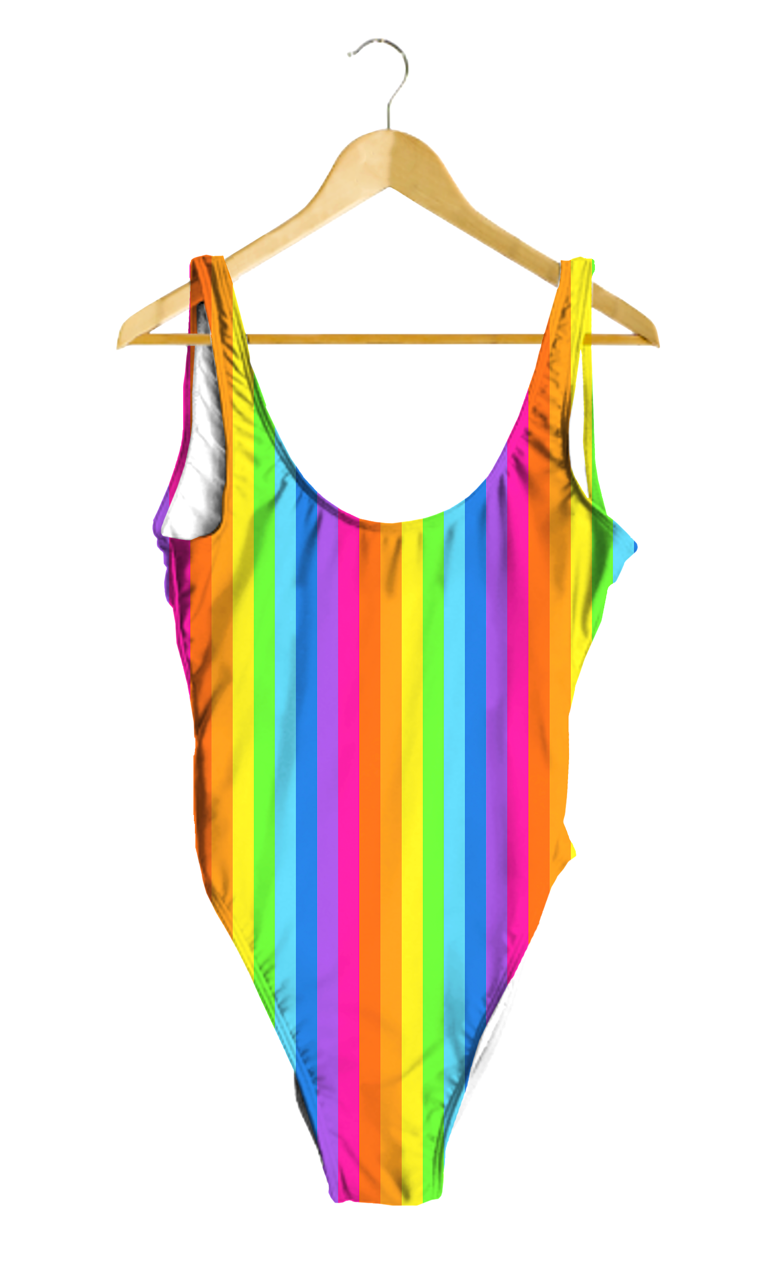 Rainbow Thin Striped One-Piece