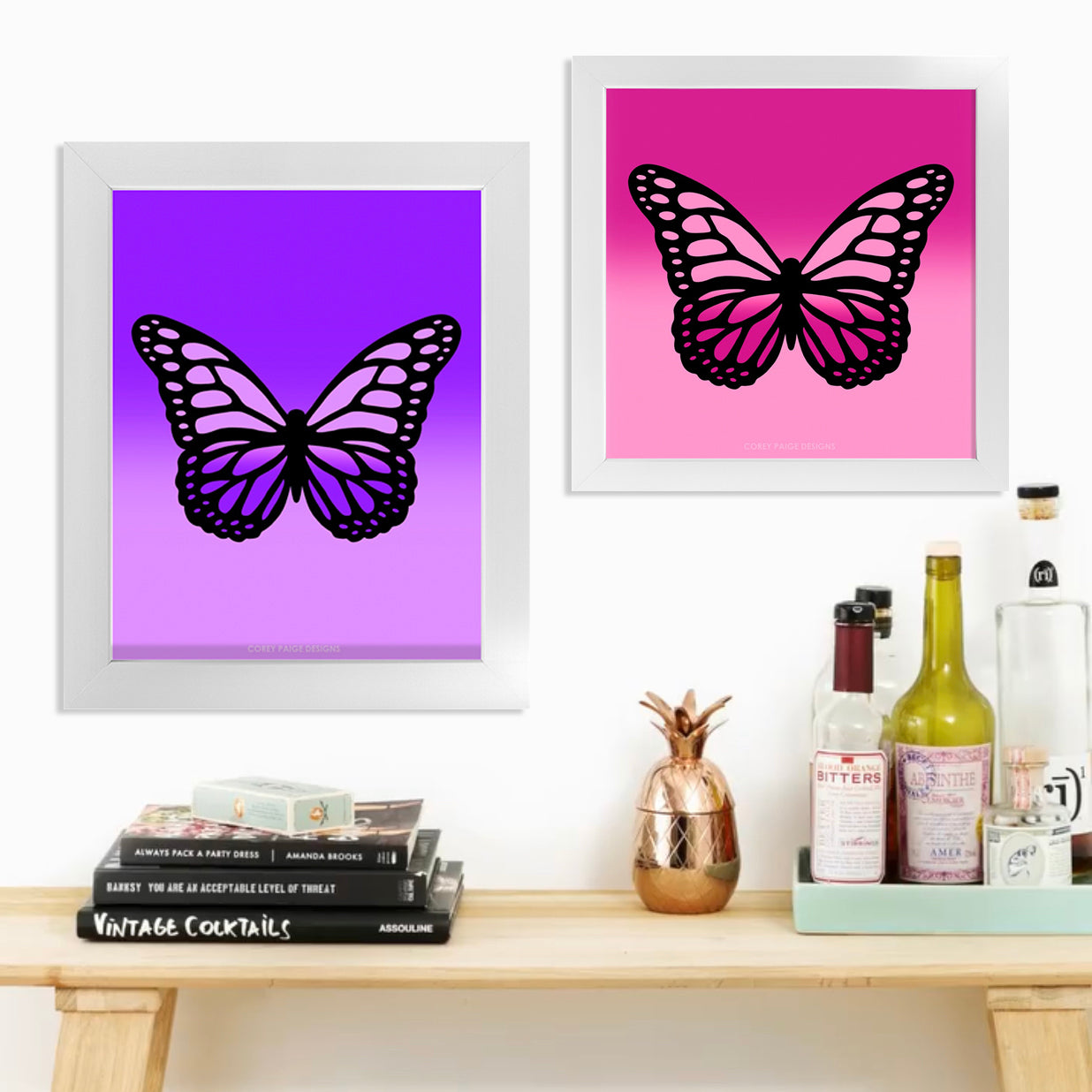 Ombré Butterfly Framed Print