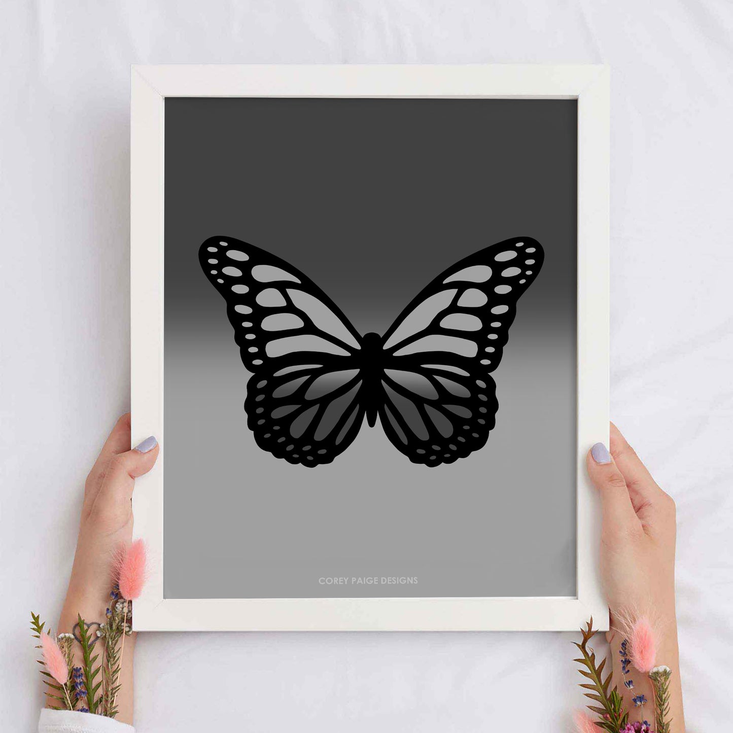 Ombré Butterfly Framed Print
