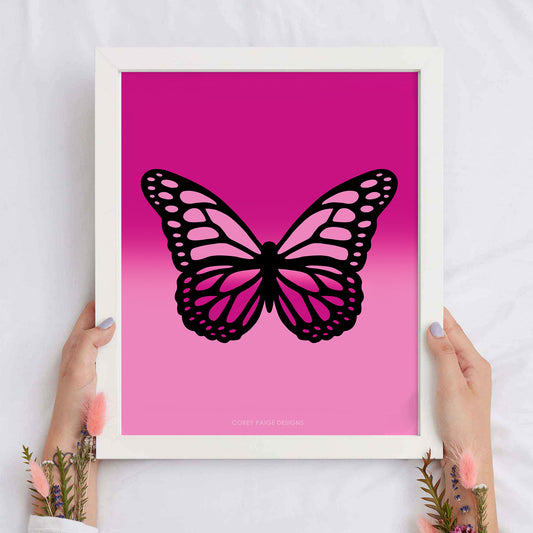 Ombré Butterfly Framed Print