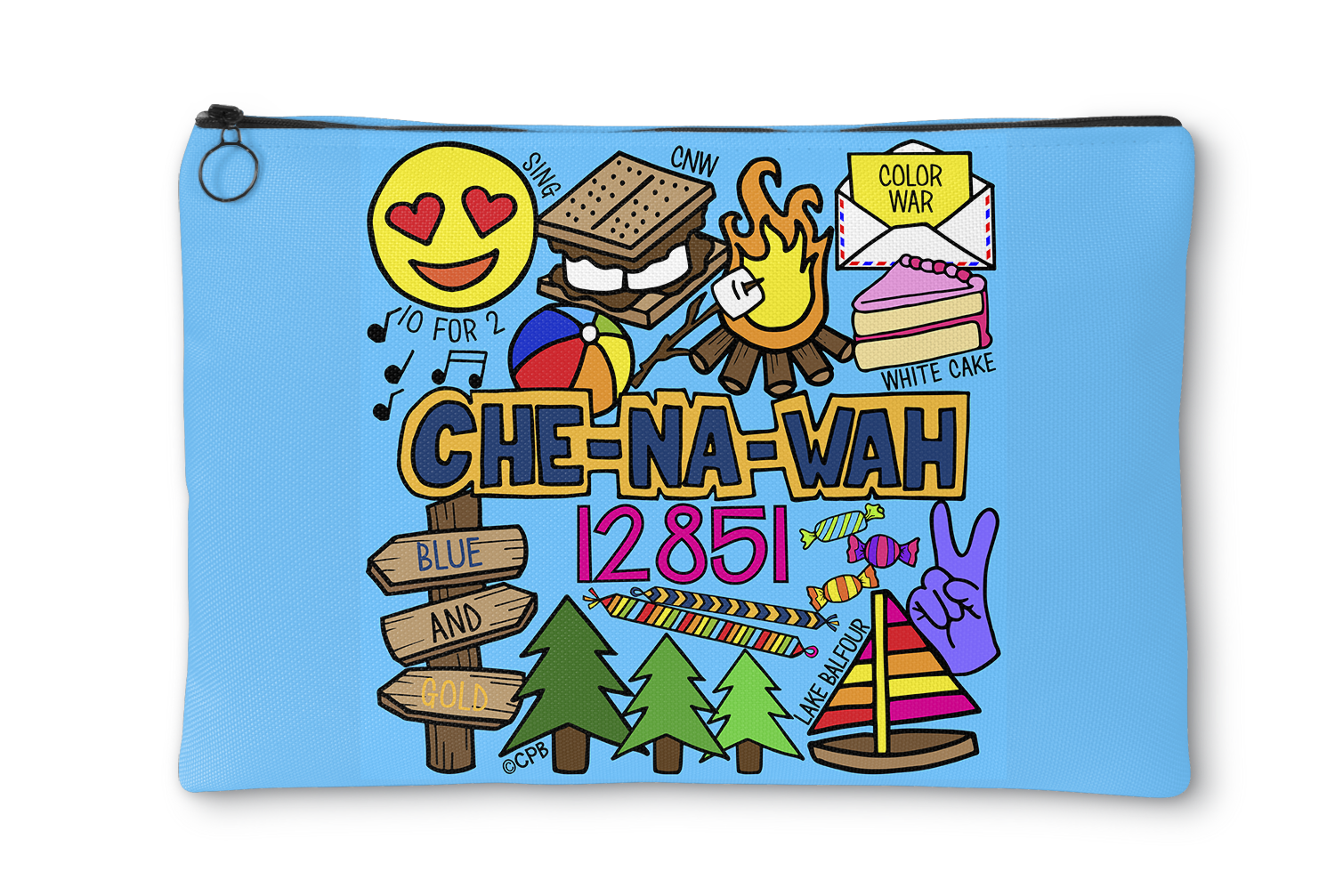 Camp Collages Accessory Pouch