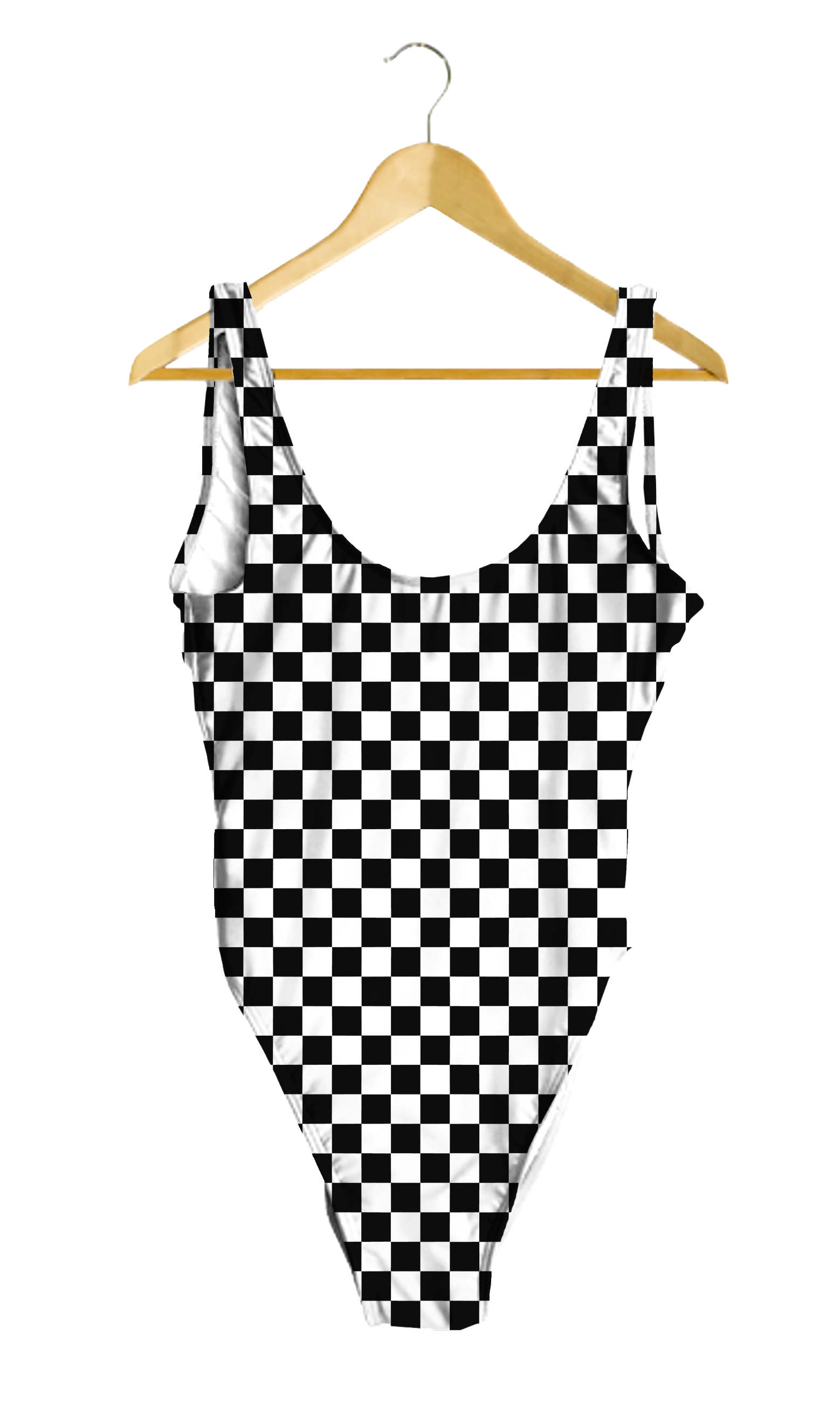 Black & White Checkered One-Piece