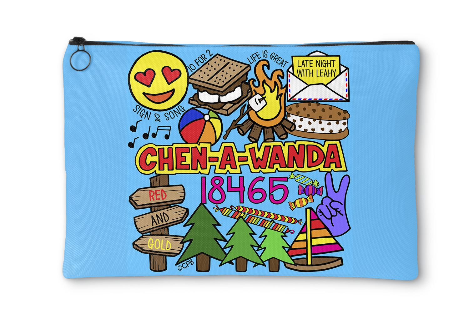 Camp Collages Accessory Pouch