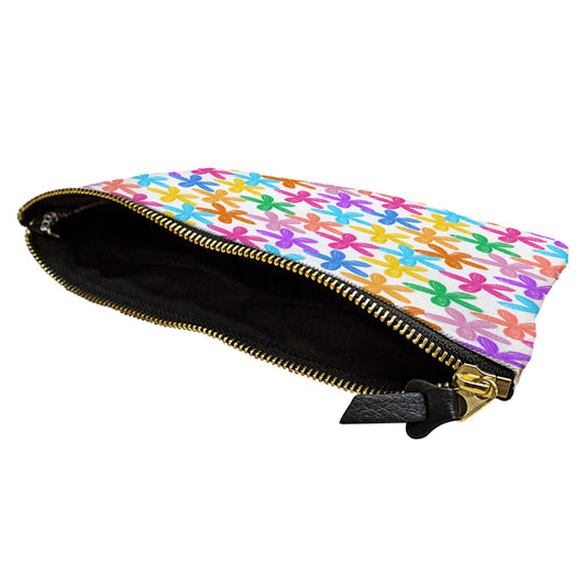Colorful Painted Flowers Accessory Pouch