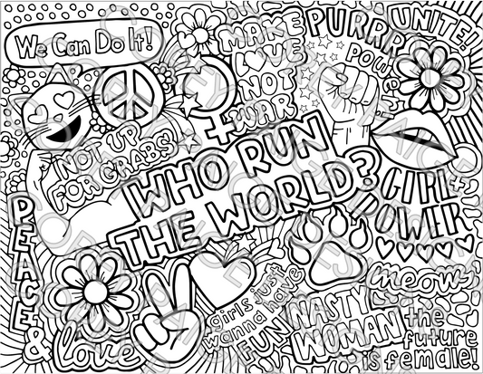 Girl Power Coloring Sheet