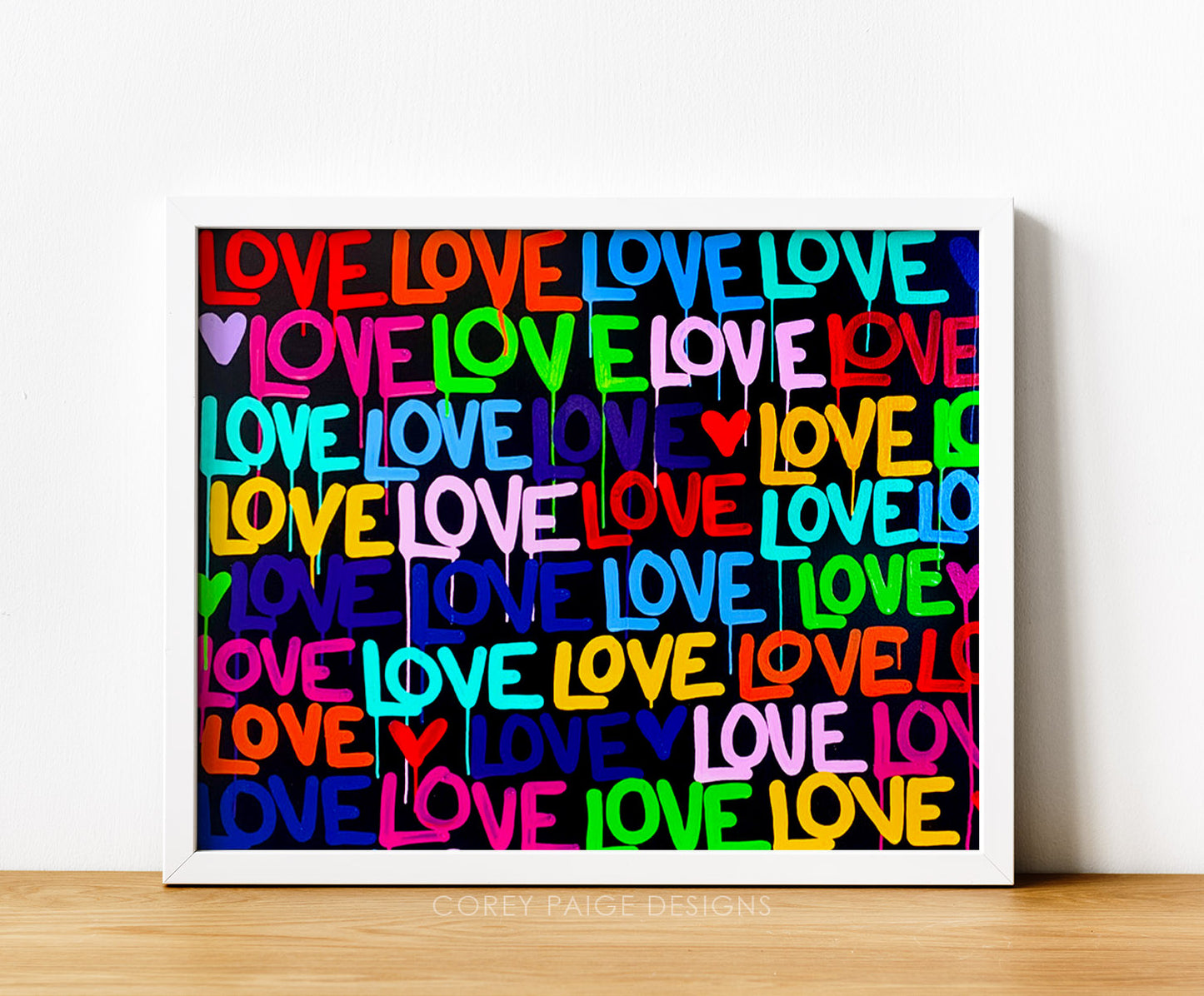 Drippy Love Framed Print