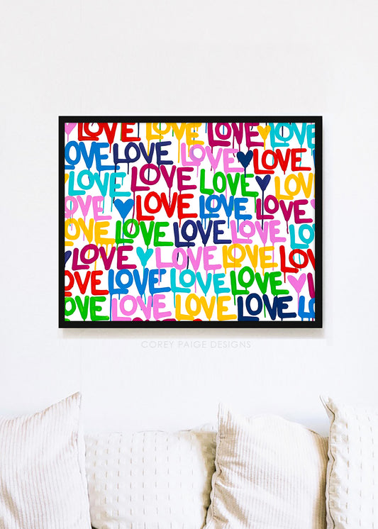 Drippy Love Framed Print