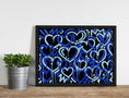 Load image into Gallery viewer, Blue Electric Love Framed Print