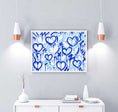 Load image into Gallery viewer, Blue Electric Love Framed Print