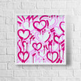 Load image into Gallery viewer, Pink & White Electric Love Framed Print
