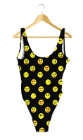 Load image into Gallery viewer, Emoji Black One-Piece