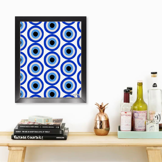 Evil Eye Pattern Framed Print