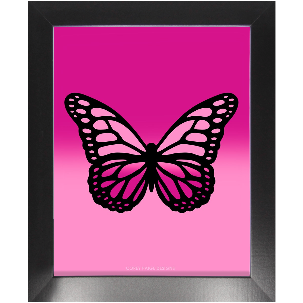 Ombré Butterfly Framed Print
