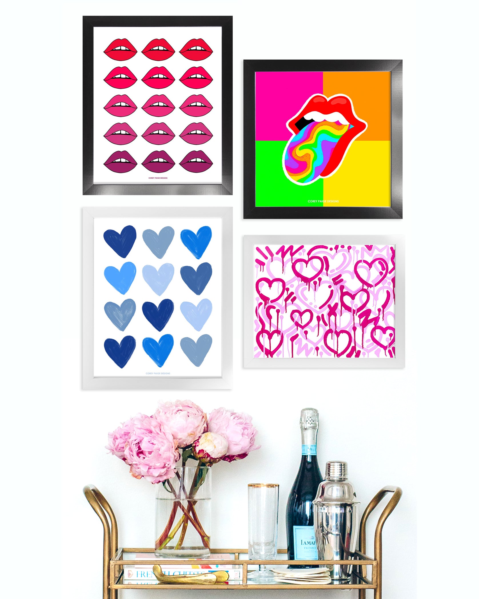 Rainbow Swirl Tongue Framed Print