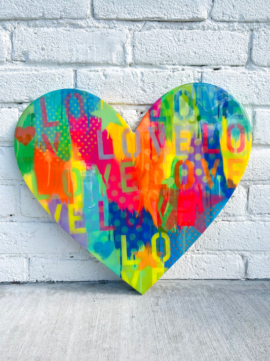 Love Street Style Heart Painting