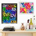 Load image into Gallery viewer, Rainbow & Black Graffiti Love Framed Print
