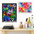 Load image into Gallery viewer, Rainbow & Black Love & Hearts Framed Print