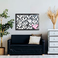 Load image into Gallery viewer, Gray Graffiti Accent Heart Framed Print