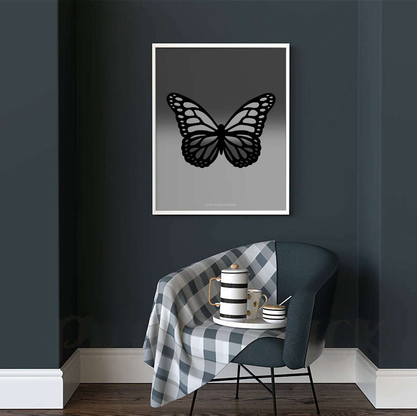 Ombré Butterfly Framed Print