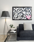 Load image into Gallery viewer, Gray Graffiti Accent Heart Framed Print