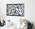 Load image into Gallery viewer, Gray Graffiti Accent Heart Framed Print