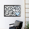 Load image into Gallery viewer, Gray Graffiti Accent Heart Framed Print
