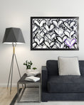 Load image into Gallery viewer, Gray Graffiti Accent Heart Framed Print