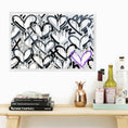 Load image into Gallery viewer, Gray Graffiti Accent Heart Framed Print