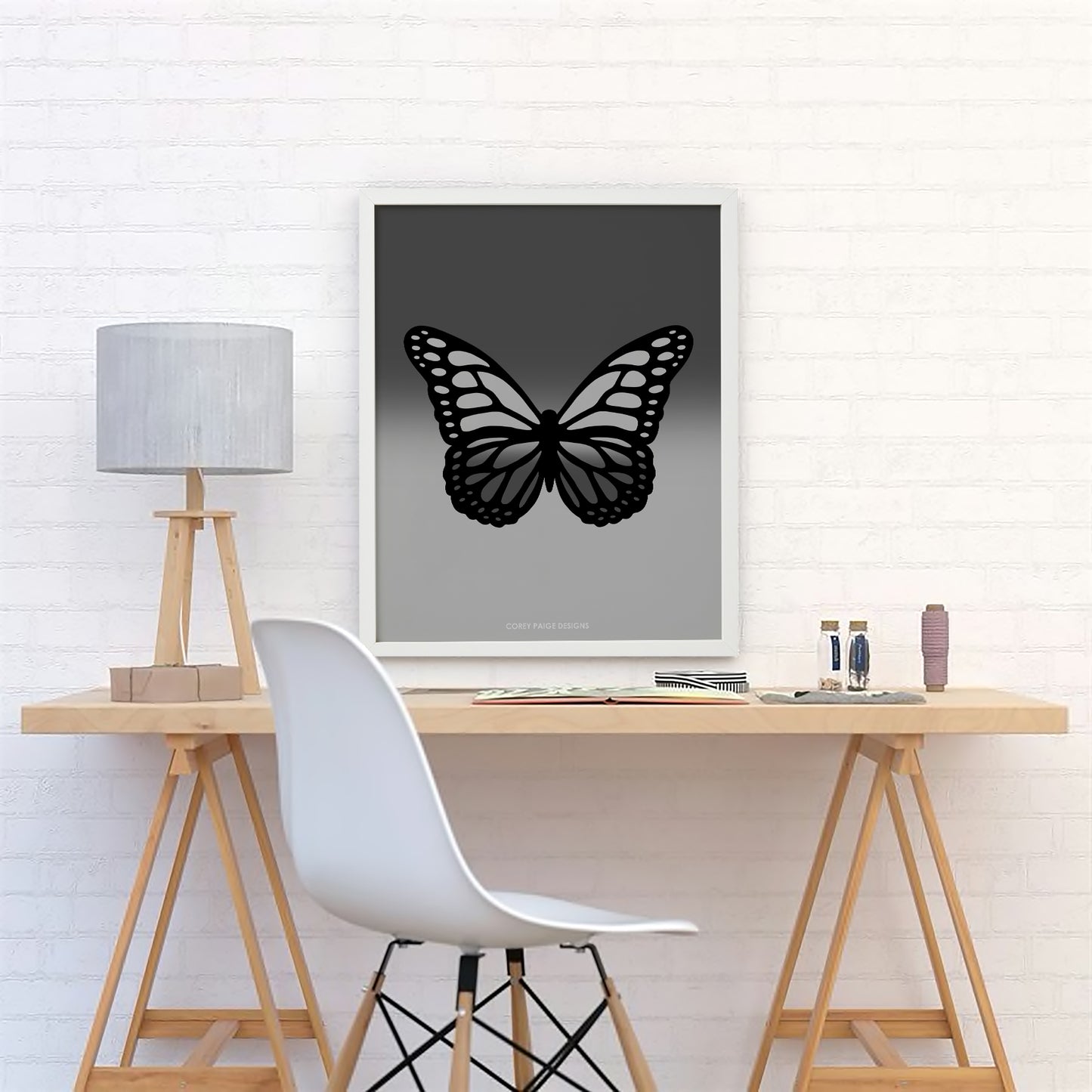 Ombré Butterfly Framed Print