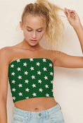 Load image into Gallery viewer, Green & White All-Star Tube Top