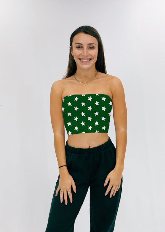 Green & White All-Star Tube Top
