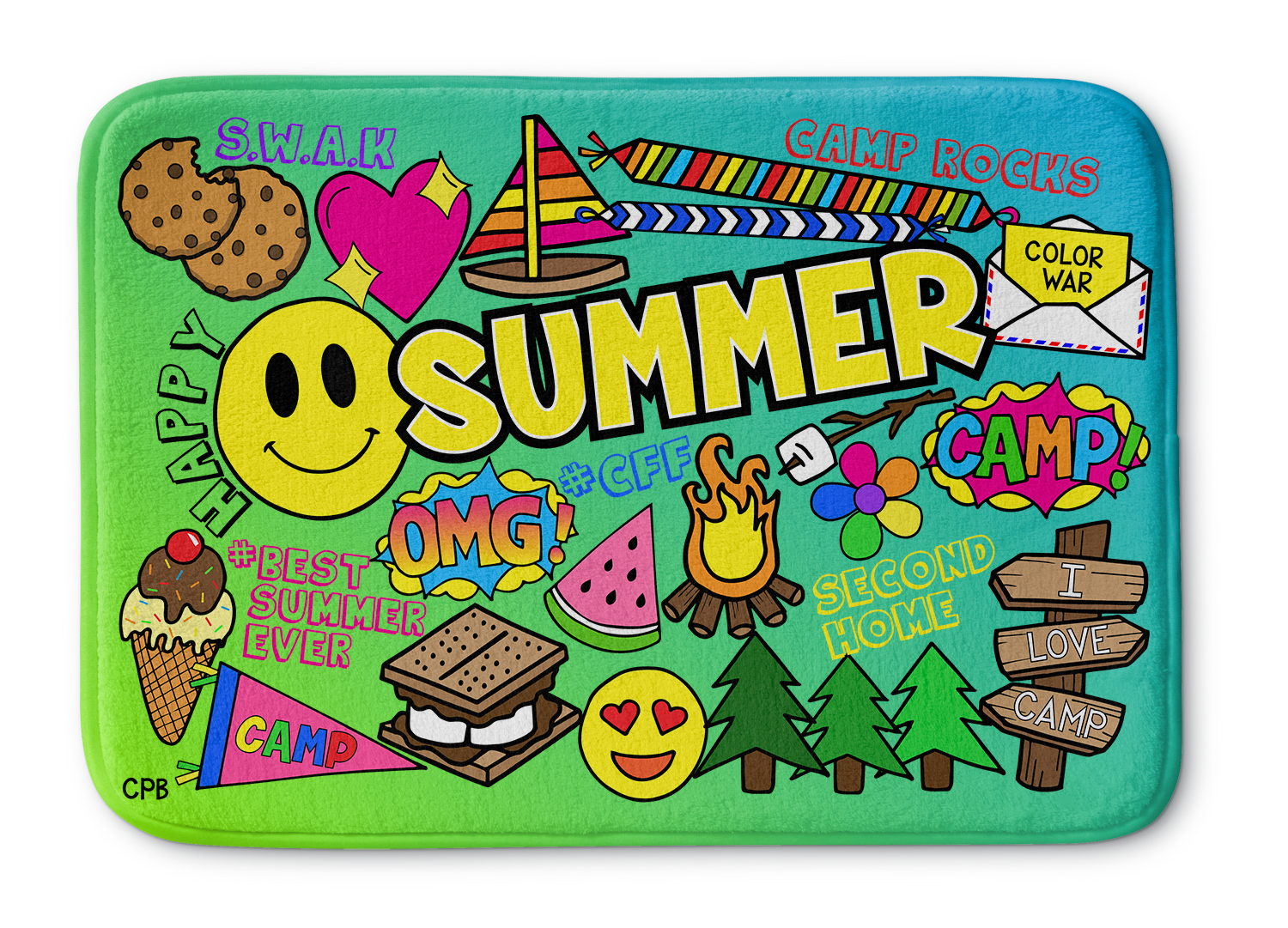 Happy Summer Bathmat