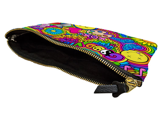 Hippie Collage Accessory Pouch