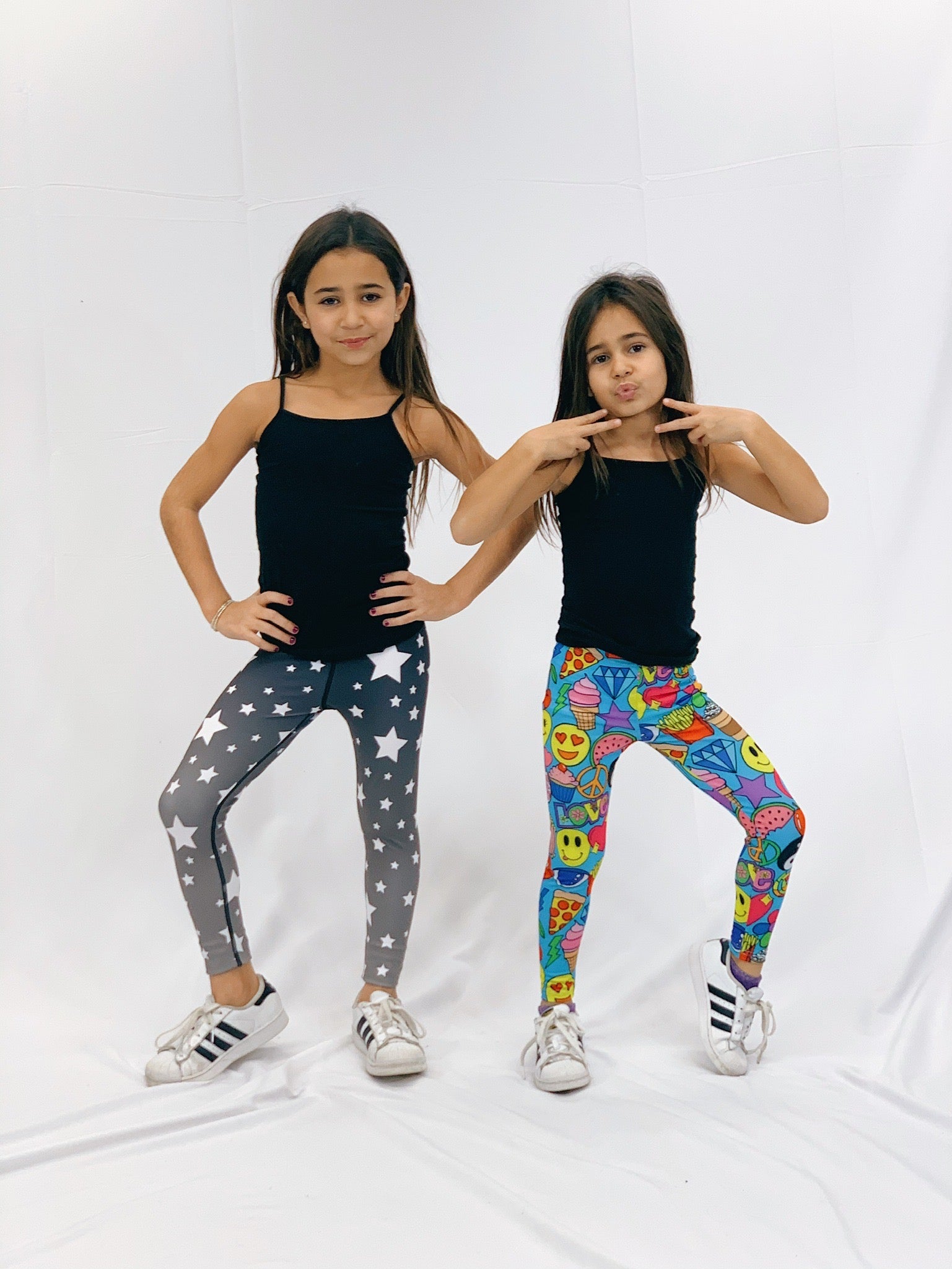 Emoji Love Blue Kids Leggings