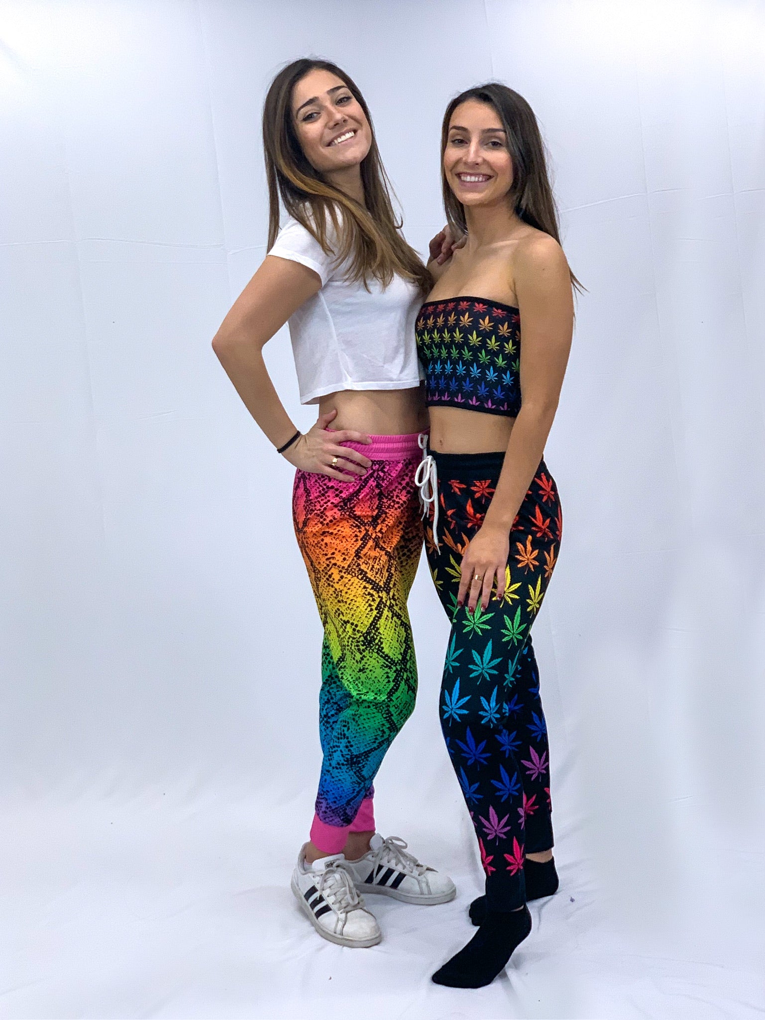 Rainbow Snakeskin Joggers