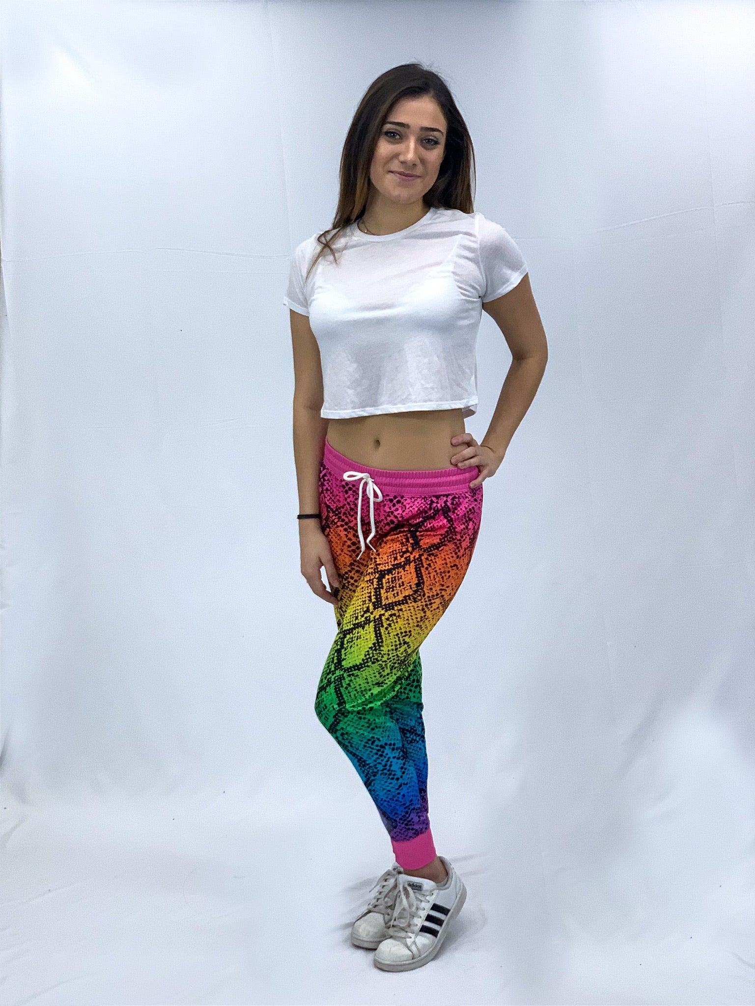 Rainbow Snakeskin Joggers