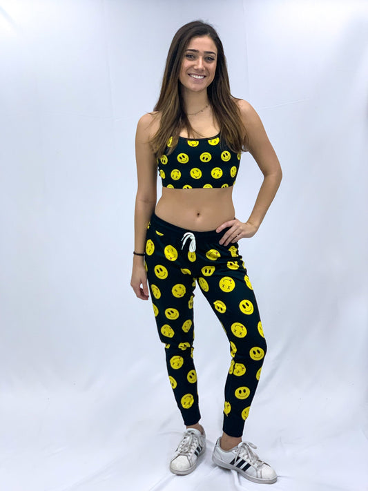 Tilted Happy Face Joggers