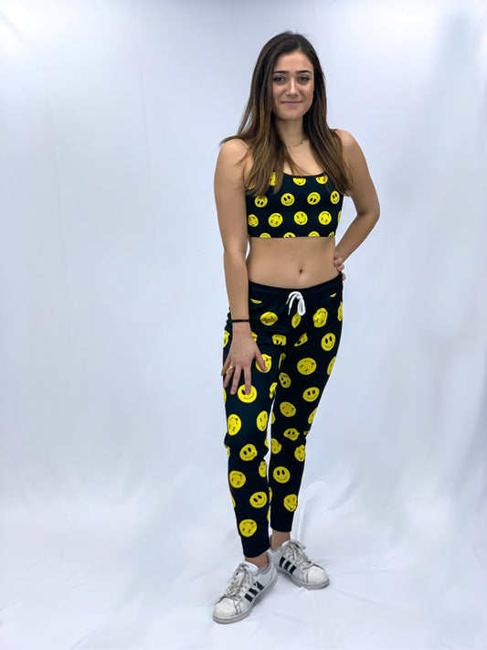 Tilted Happy Face Joggers