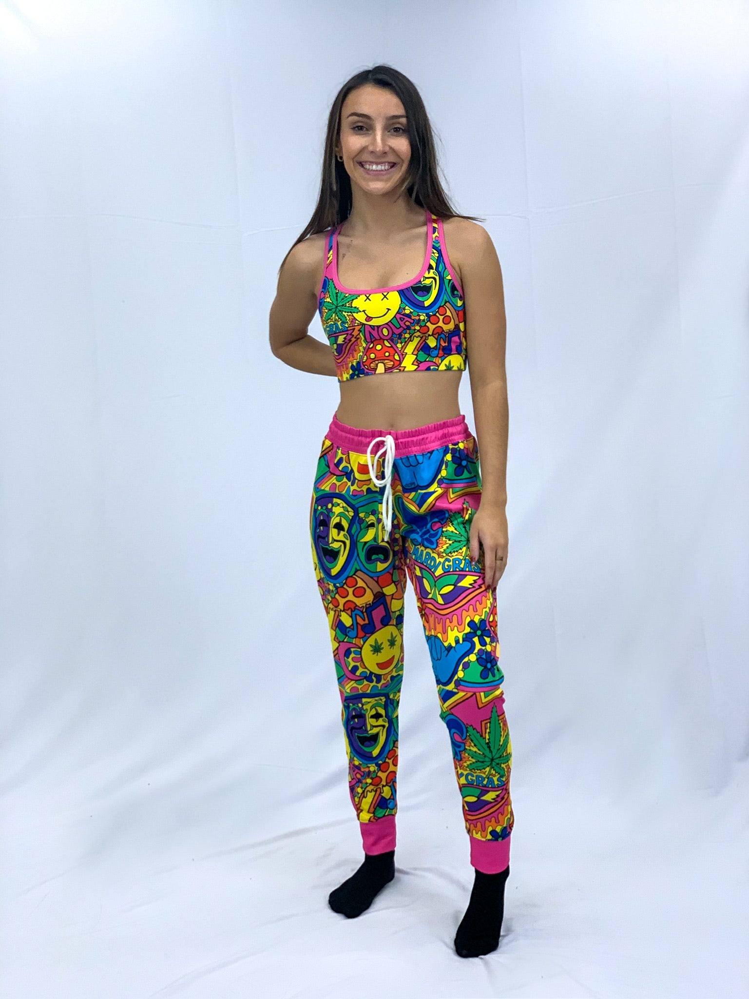 Mardi Gras Collage Joggers