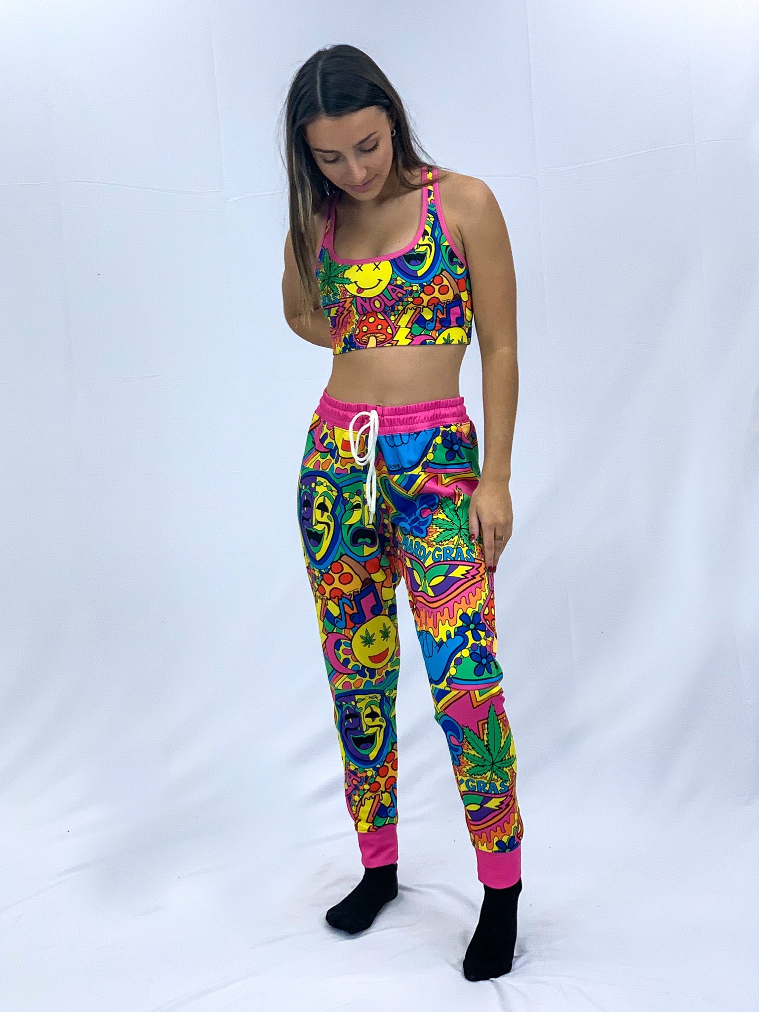 Mardi Gras Collage Joggers