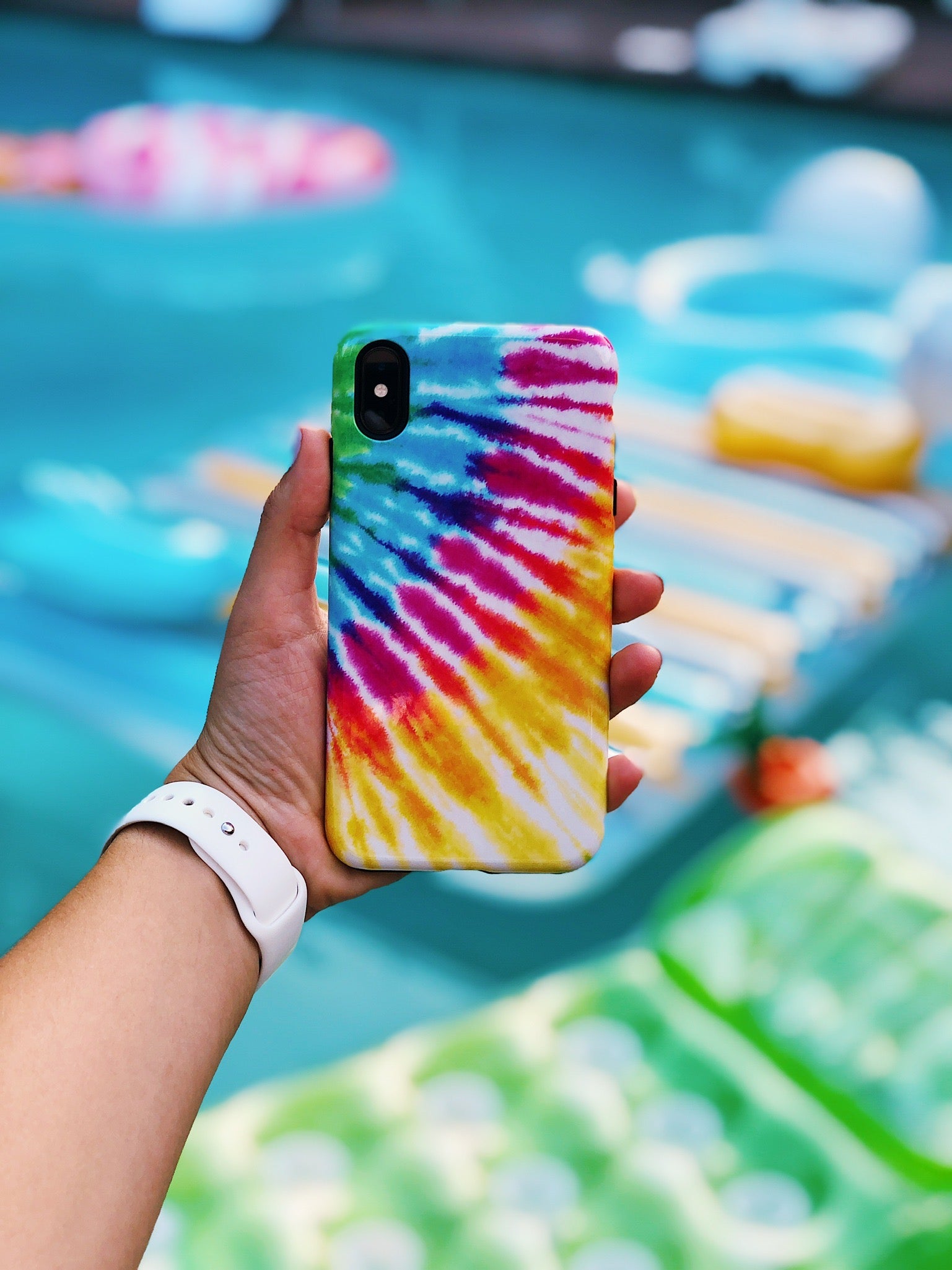 Cropped Tie Dye Phone Case