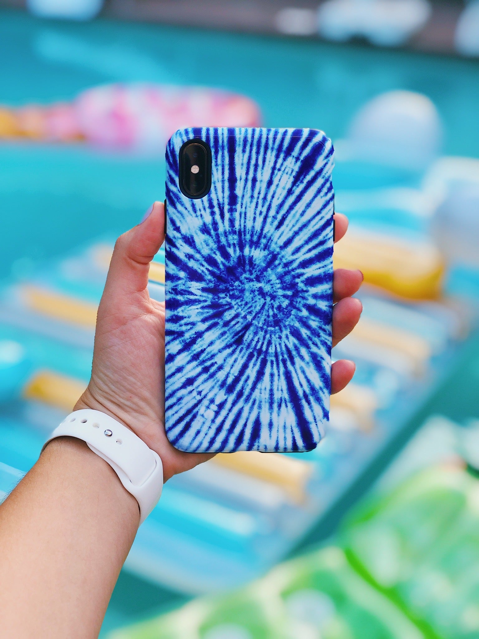 Blue Tie Dye Phone Case