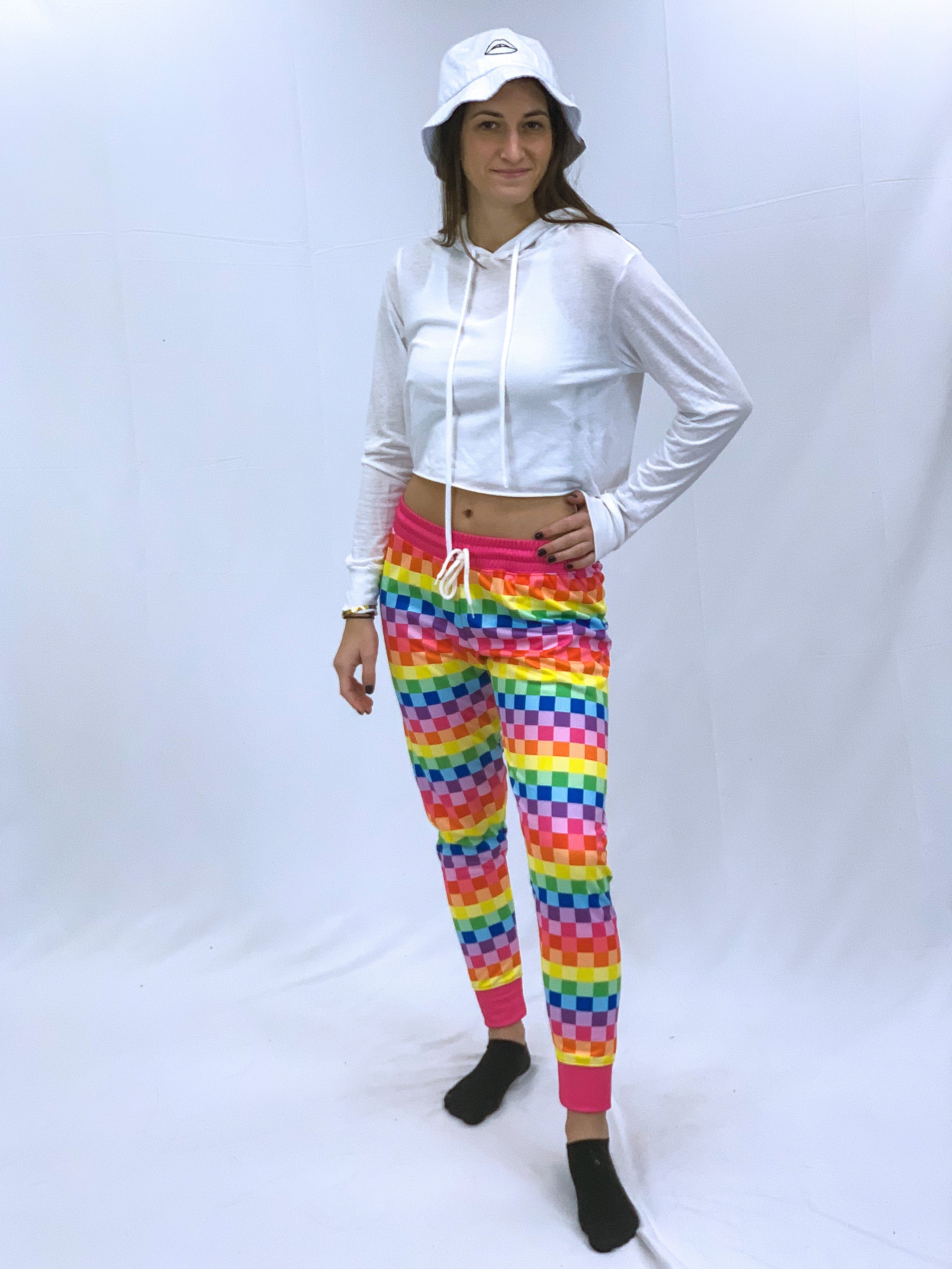 Rainbow Checkered Joggers