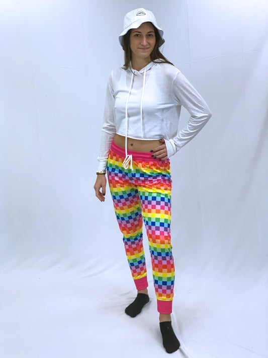 Rainbow Checkered Joggers