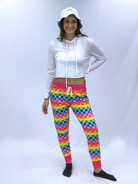 Rainbow Checkered Joggers
